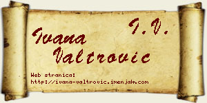 Ivana Valtrović vizit kartica